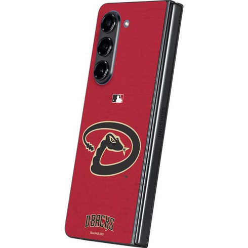 MLB Arizona Diamondbacks - Secondary Solid Distressed Galaxy Z Fold5 5G Skin